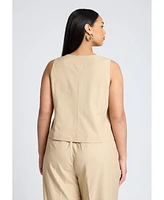 Eloquii Plus Pinstripe Suit Vest