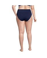 Lands' End Women's Plus Tugless High Waisted Bikini Bottoms