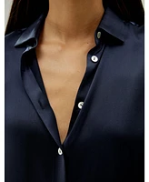 Elegant Button Up Silk Shirt for Women