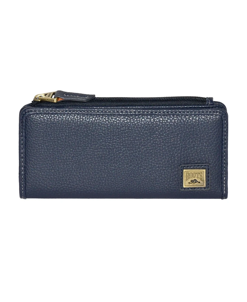 Slim Ladies Wallet with Top Zipper