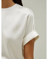 Contemporary Oversized Silk Top for Women