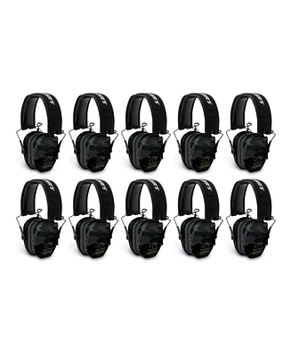 Walker's Razor Slim Ultra Low Profile Compact Design Earmuffs (Gray) 10-Pack