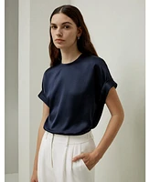 Contemporary Oversized Silk Top for Women