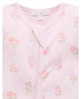 Purebaby Baby Girls Zip Coverall & Headband Set