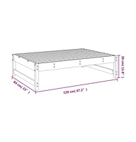Patio Footstool 47.2"x31.5" Solid Wood Pine