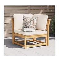 Patio Sofa Corner with Cushions 28.7"x28.7"x25.6" Solid Wood Acacia