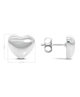 Devata Puffy Heart Stud Earrings