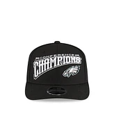 New Era Men's Black Philadelphia Eagles 2024 Nfc Champions Locker Room 9SEVENTY Adjustable Hat