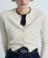 Mango Women's Polka Dot Knitted Cardigan