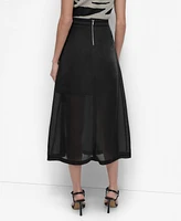 Dkny Women's Organza Cargo Skirt