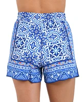 La Blanca Women's Bandana-Print Pull-On Shorts