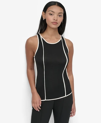 Dkny Women's Contrast Trim Tank Top