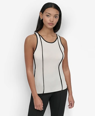 Dkny Women's Contrast Trim Tank Top