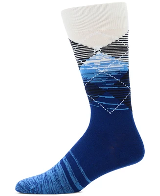 Perry Ellis Portfolio Men's Faded Argyle Crew Socks