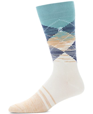 Perry Ellis Portfolio Men's Faded Argyle Crew Socks