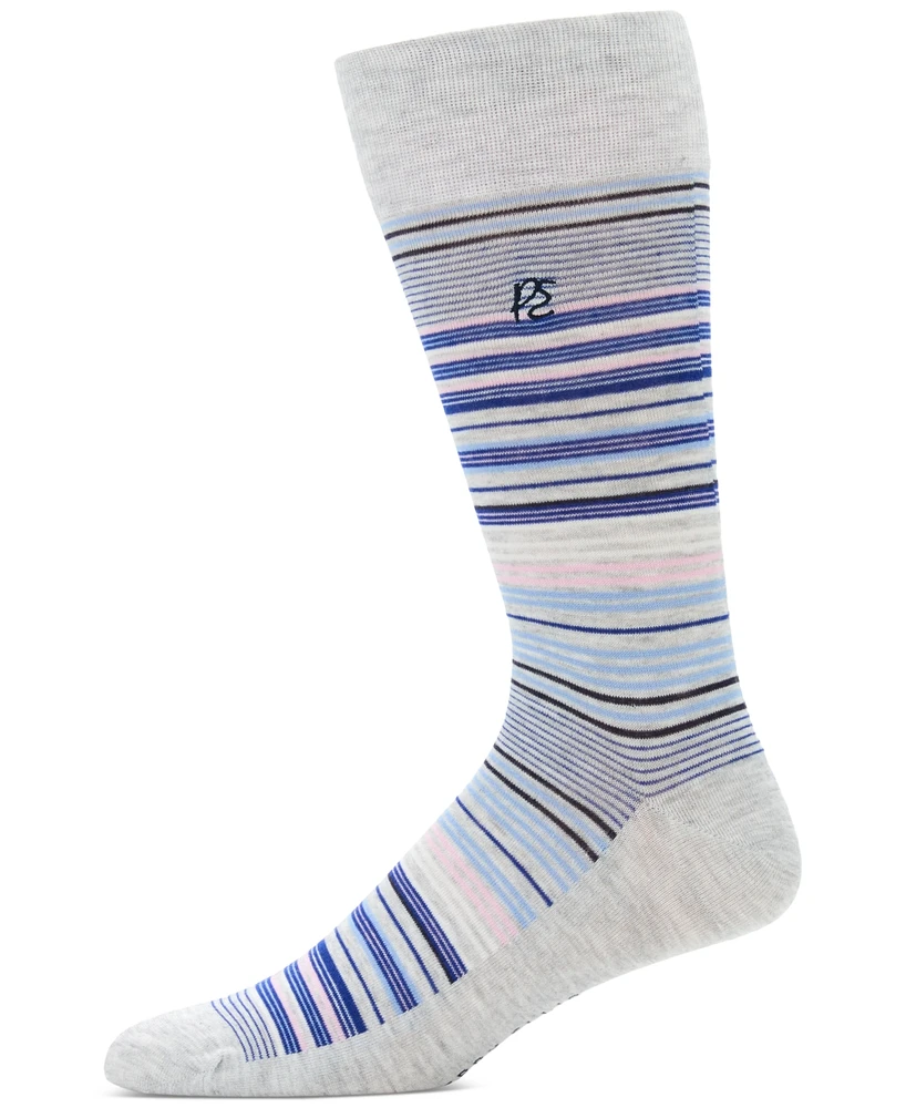 Perry Ellis Portfolio Men's Striped Crew Socks