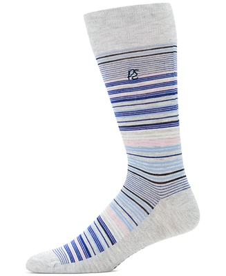 Perry Ellis Portfolio Men's Striped Crew Socks