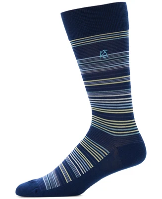 Perry Ellis Portfolio Men's Striped Crew Socks