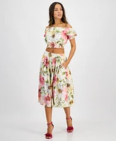 Guess Women's Elodie Floral-Print Off-The-Shoulder Top