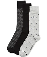 Perry Ellis Portfolio Men's 3-Pk. Assorted Patterned Crew Socks