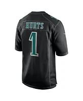 Nike Men's Jalen Hurts Black Philadelphia Eagles Super Bowl Lix Patch Fashion Game Jersey