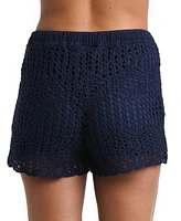 La Blanca Women's Waverly Crochet Beach Shorts