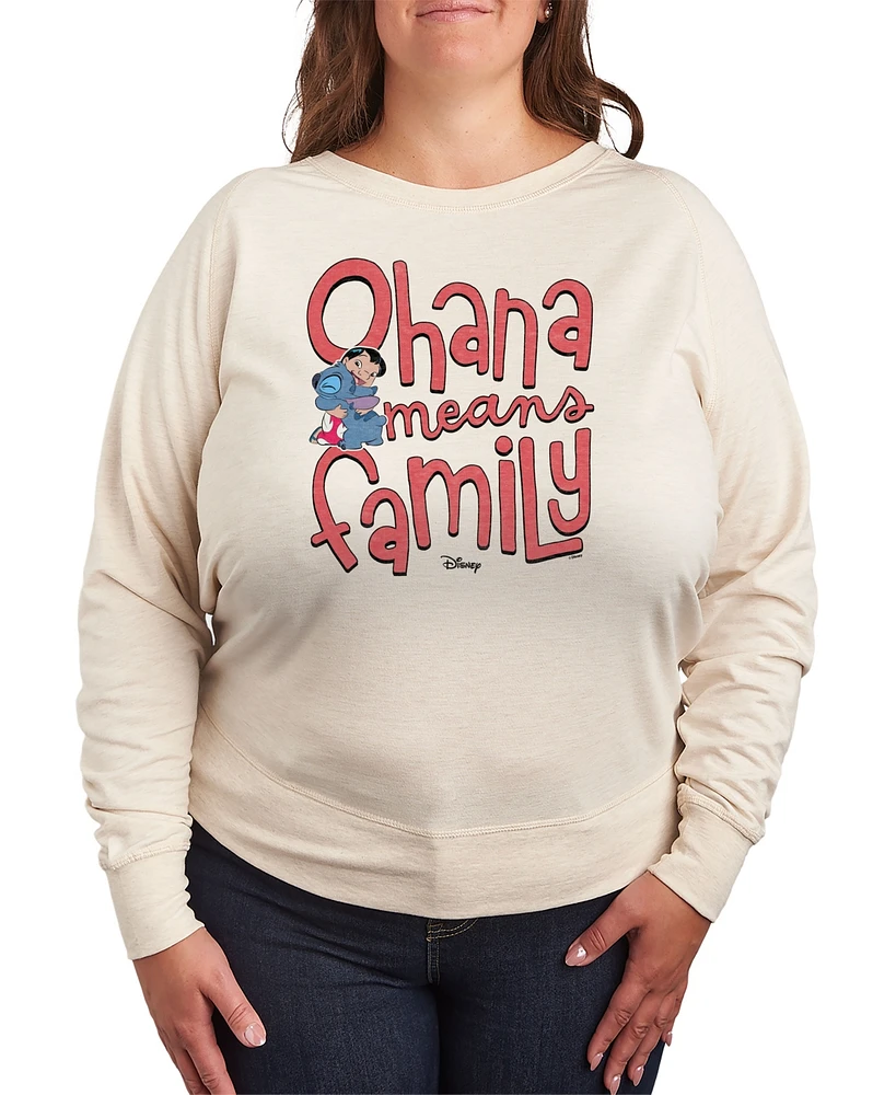 Hybrid Apparel Plus Lilo and Stitch Ohana Means Family Pullover T-Shirts