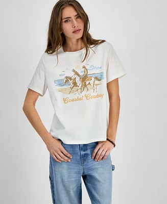 Love Tribe Juniors' Coastal Cowboy Graphic T-Shirt