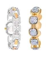 Jessica Carlyle Women's Shiny Two-Tone Metal Alloy Analog Watch, 22mm