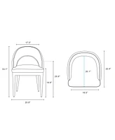 Manhattan Comfort 22.4" Carrington Modern Velvet Dining Armchair