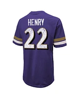 Majestic Men's Derrick Henry Purple Baltimore Ravens Name Number Oversized T-Shirt