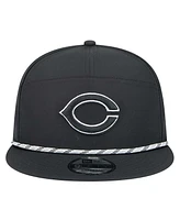 New Era Men's Black Cincinnati Reds Laser Cut 9FIFTY Snapback Hat