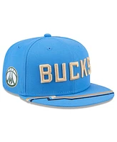 New Era Men's Blue Milwaukee Bucks 2024/25 City Edition 9FIFTY Snapback Hat