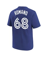 Nike Big Boys and Girls Jordan Romano Royal Toronto Blue Jays Player Name Number T-Shirt