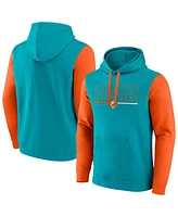 Fanatics Men's Aqua Miami Dolphins Big Tall Outline Pullover Hoodie