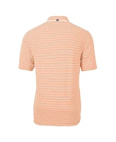 Cutter Buck Men's Orange Tampa Bay Buccaneers Virtue Eco Pique Stripe Polo