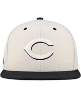 Mitchell & Ness Men's Cream Cincinnati Reds Snapback Hat