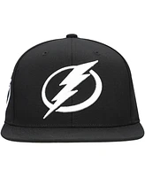 Mitchell & Ness Men's Black Tampa Bay Lightning Team Snapback Hat