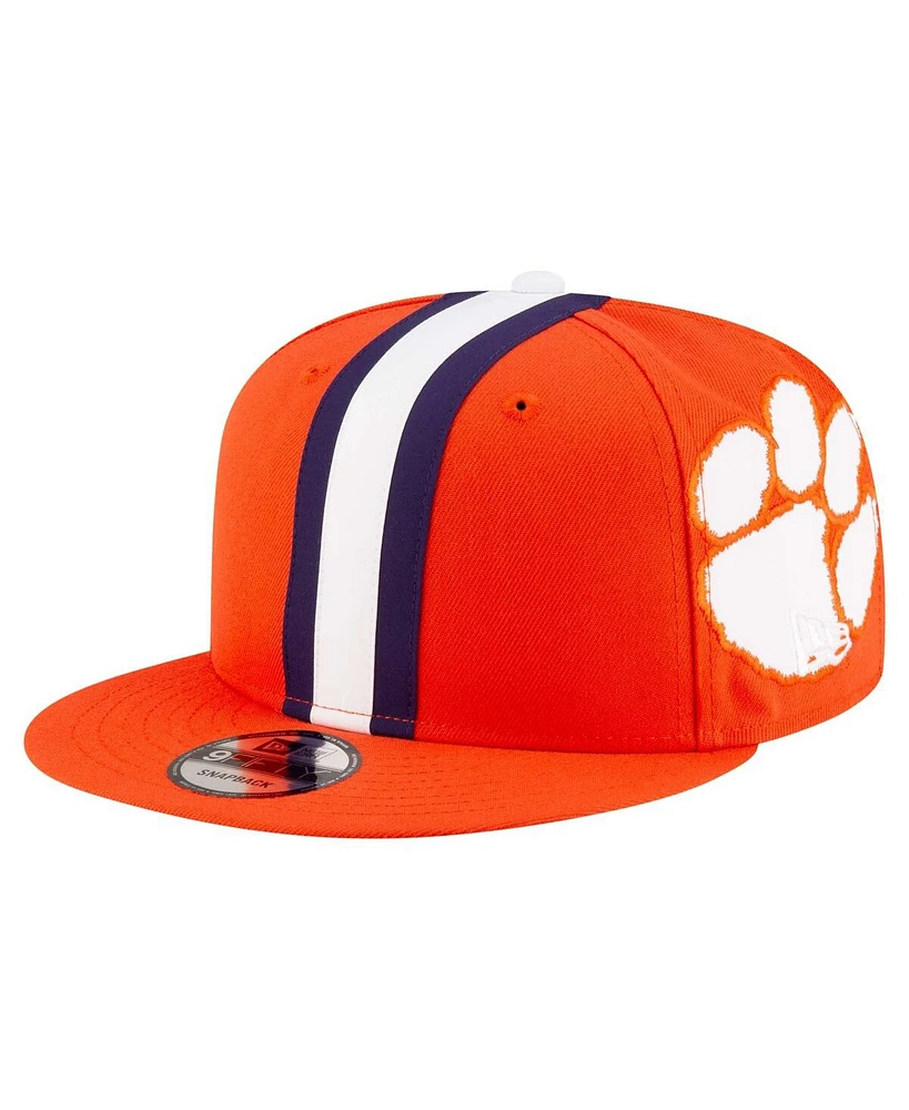 New Era Men's Orange Clemson Tigers Helmet 9FIFTY Snapback Hat