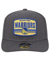 New Era Men's Graphite Golden State Warriors Team Elevated Patch 9SEVENTY Adjustable Hat