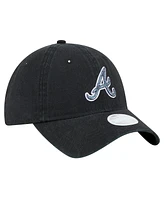 New Era Women's Black Atlanta Braves Glitz 9TWENTY Adjustable Hat