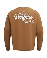 Pro Standard Men's Brown New York Rangers Paint the City Pullover Sweatshirt