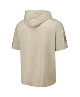 Pro Standard Men's Tan Philadelphia Eagles Neutrals Capsule Short Sleeve Pullover Hoodie