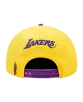 Pro Standard Men's Gold/Purple Los Angeles Lakers Logo Morph Snapback Hat