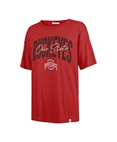'47 Brand Women's Scarlet Ohio State Buckeyes Muse Sadie T-Shirt