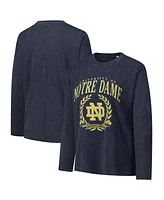 Pressbox Women's Navy Notre Dame Fighting Irish Chandler Olive Leaf Arch Long Sleeve T-Shirt