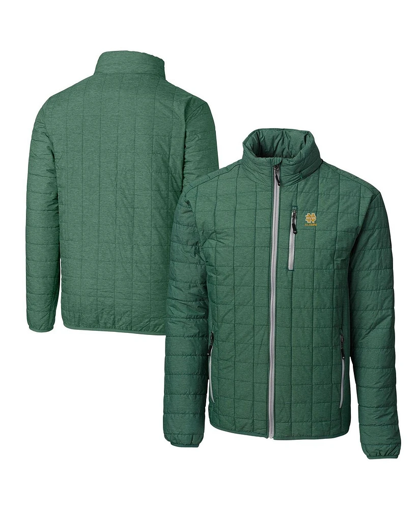 Cutter & Buck Men's Hunter Green Notre Dame Fighting Irish Alumni Logo Rainier PrimaLoft Insulated Full-Zip Puffer Vest