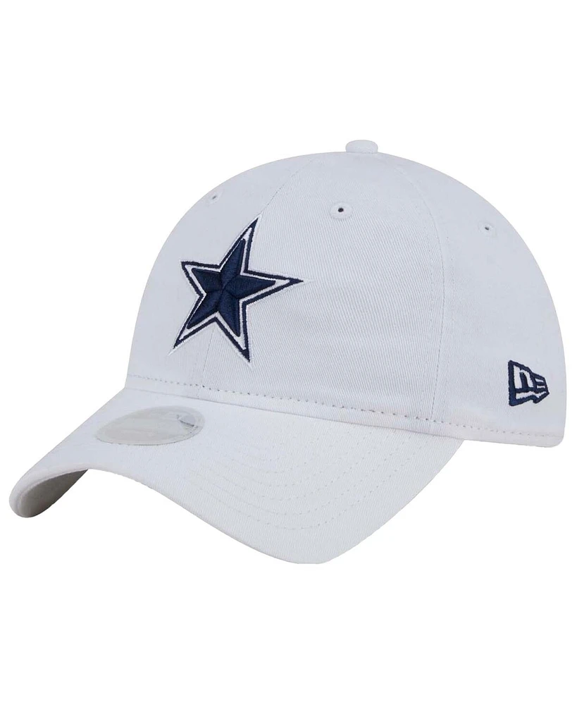 New Era Women's White Dallas Cowboys Main 9TWENTY Adjustable Hat