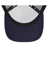 New Era Men's White/Navy New York Yankees Spring Training Circle Foam A-Frame 9FORTY Trucker Adjustable Hat