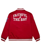 Mitchell & Ness Men's Scarlet San Francisco 49ers Heavyweight Satin Full-Zip Jacket